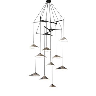 Emily V10 Group Pendant Light in Oxid by Daniel Becker for Moss Objects For Sale