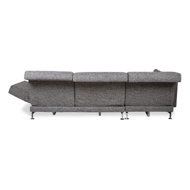 Moule Fabric Corner Sofa in Grey with Manual Function and Left Chaise Lounge from Brühl For Sale - Image 15 of 18