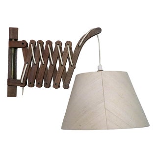 Danish Articulated Wall Light in Teak from Erik Hansen, 1960s For Sale