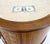 Stone Pair Round Drum Barrel Shape Travertine Top Two Doors End Side Tables Stand Mint For Sale - Image 7 of 13