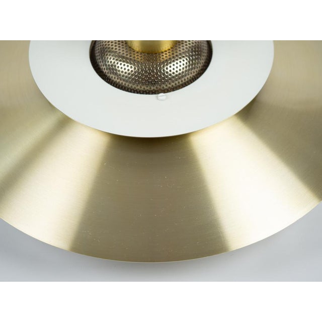Gold Vintage Danish Pendant Lamp by Kurt Wiborg for Jeka, 1980s For Sale - Image 8 of 9