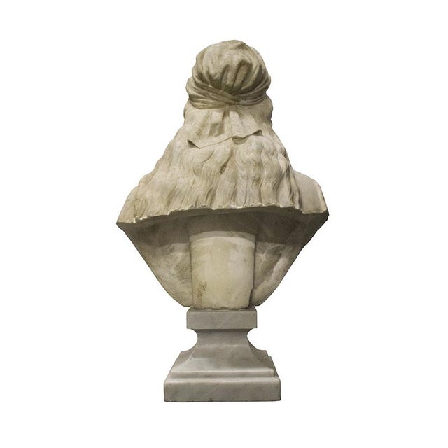 Bust of a Woman, 1800s, Marble For Sale - Image 4 of 6