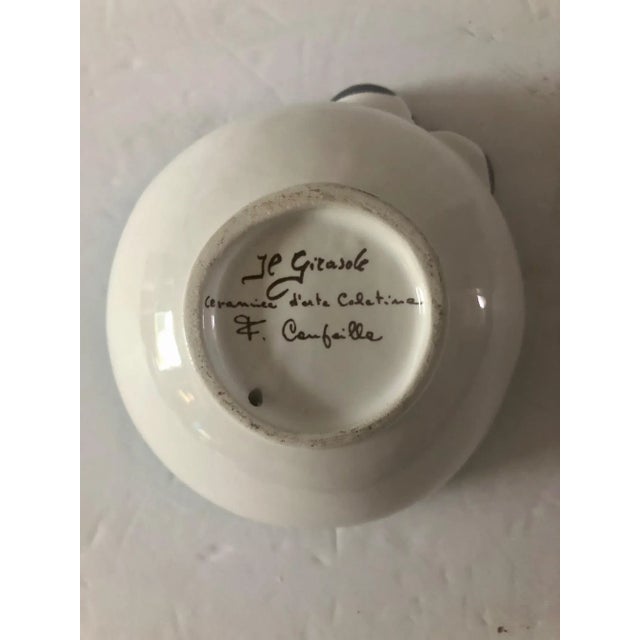 Italian Handpainted Olive Girasole Ceramic Serving Bowl For Sale - Image 4 of 7