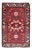 Red & Blue Vintage Caucasian Rug For Sale