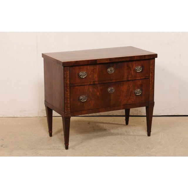 Italian Chest W/ Bookmatch Veneers, 1960's For Sale - Image 4 of 11