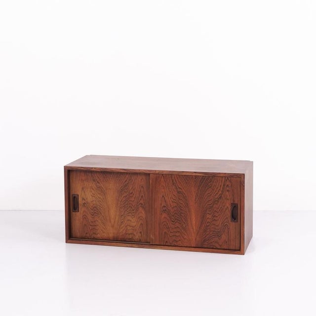 Wall-Mounted Rosewood Cabinet with Sliding Doors, 1960s For Sale - Image 10 of 13