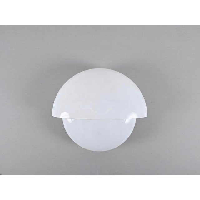 1960s Italian White Opaline Glass Sconce by Zonca, 1960s For Sale - Image 5 of 14