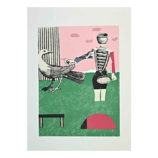 Franco Gentilini, Figures, Offset Print, 1970s For Sale