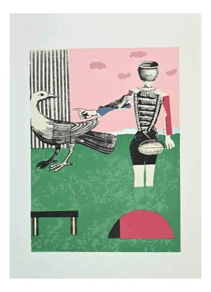 Franco Gentilini, Figures, Offset Print, 1970s