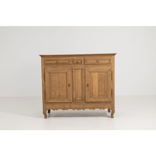 Oak Louis XV Buffet, Rococo Style, France, 19th Century For Sale - Image 9 of 15