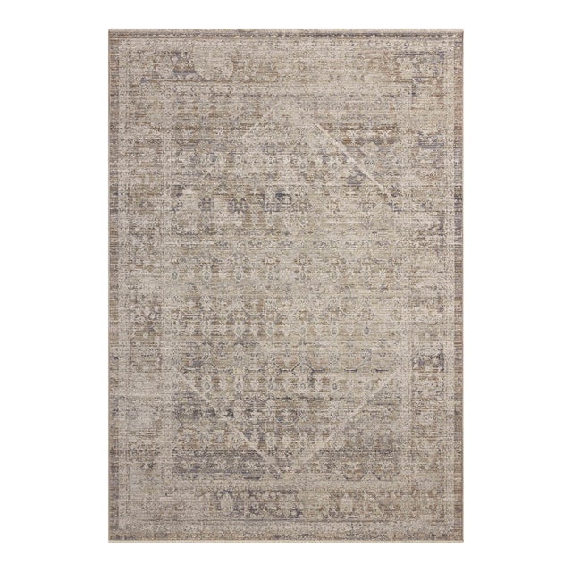Chris Loves Julia x Loloi Ida Slate / Natural 7'-10" x 10' Area Rug For Sale