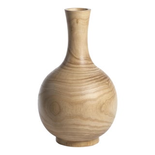 Alicante Paulownia Wood Vase, Small For Sale