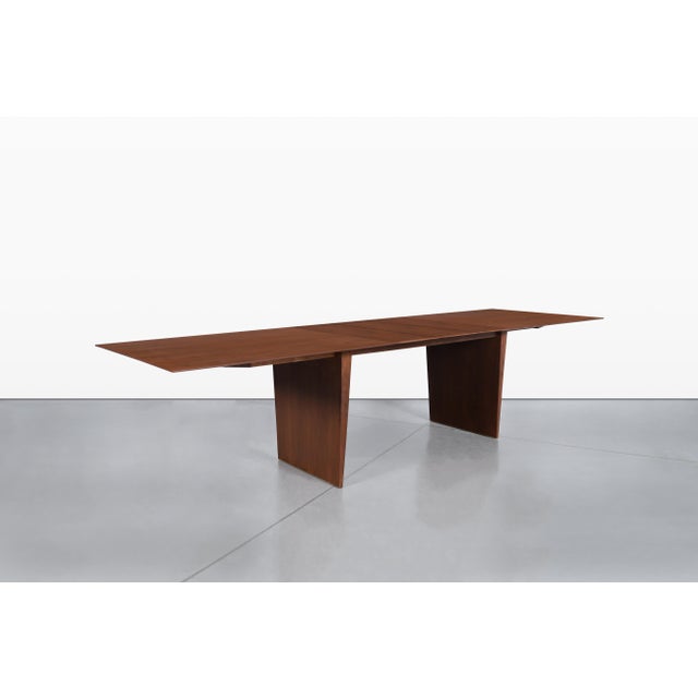 Sienna Mid-Century Walnut Extendable Dining Table by Edward J. Wormley for Dunbar For Sale - Image 8 of 17