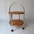 Brown Vintage Folding Rolling Serving Cart in Wood, 1970s For Sale - Image 8 of 13
