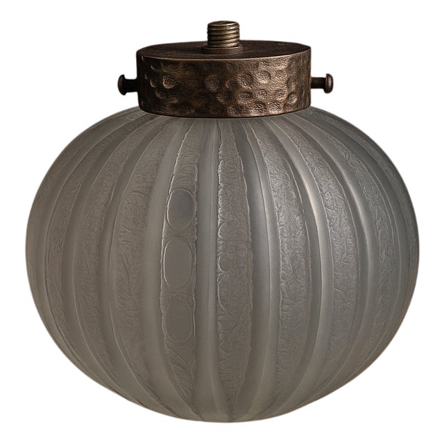 Art Deco Glass Lamp Base by Daum Nancy, 1920s For Sale