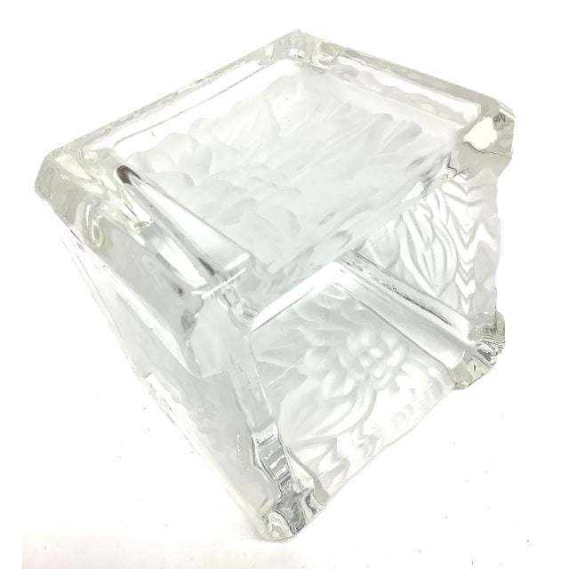 Such a cool piece of usable and functional art. This open square box is styled after Lalique and was purchased in France....