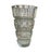 Elegant set of three large 1930's Art Deco cut crystal vases in the manner of Josef Hoffmann for Moser. The group includes...