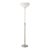 Nova Morelli 71"h Torchiere Floor Lamp in Satin Nickel Steel Body With Oval Lucite Shade, Foot Dimmer, Led Compatible For Sale