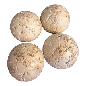 Set of 4 Jaru Cast Stone Textured Decorative Spheres