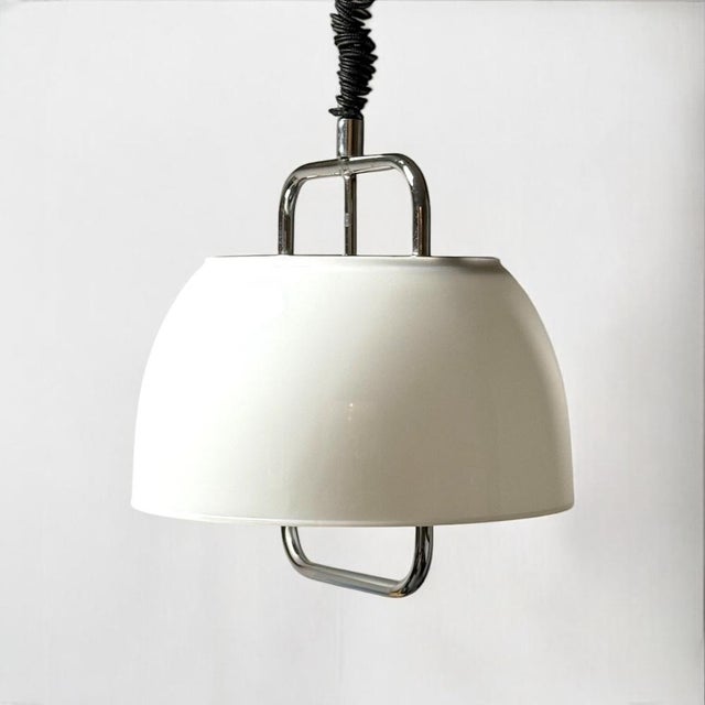 Large Hanging Lamp in Chrome Metal and Methacrylate from Guzzini, 1970s For Sale - Image 11 of 11
