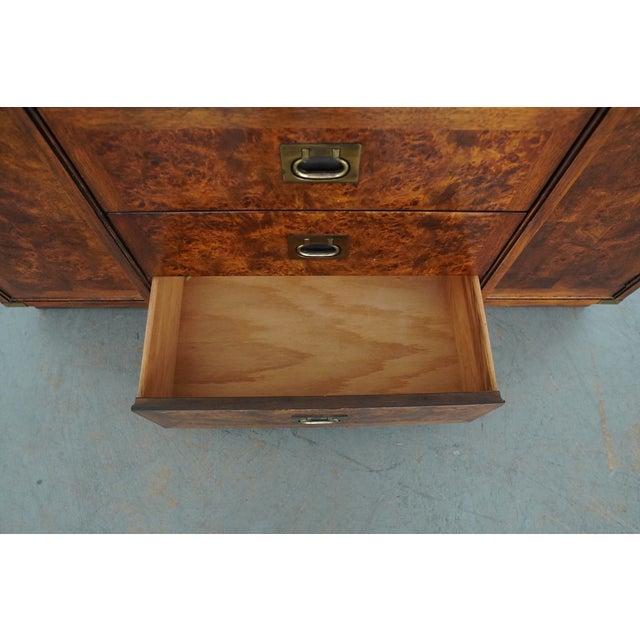 Vintage Hickory Manufacturing Company Burl Wood Cabinet For Sale - Image 11 of 18