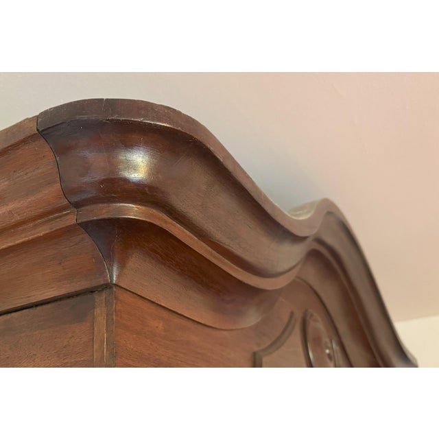 Antique French “Chapeau De Gendarme” Walnut Armoire, C. 1850s – Louis XV Rococo Revival Style For Sale - Image 9 of 9