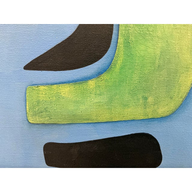 Vintage Abstract Oil on Painting, Signet. For Sale - Image 4 of 12