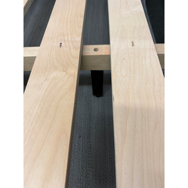 Contemporary Queen Size Crate & Barrel Tate Upholstered Bed Frame For Sale - Image 3 of 13