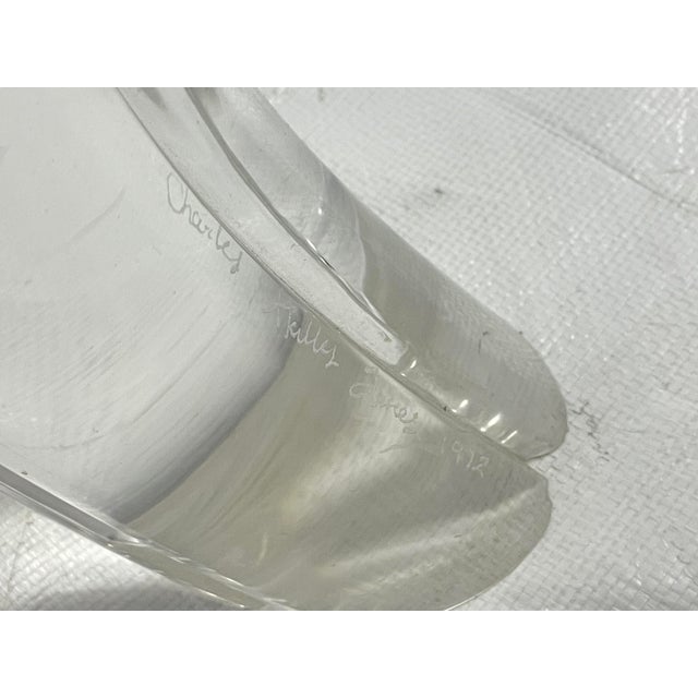 1970s Charles Hollis Jones “Squiggly Wiggly” Lucite Coffee Table, Usa, Signed & Dated For Sale - Image 15 of 15