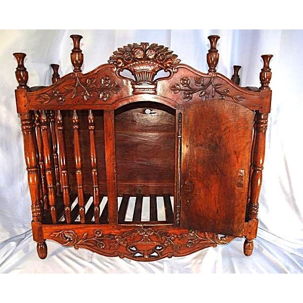 An antique late 18th century or early 19th century French Panetiere or bread cage cabinet. This is one of the older ones,...