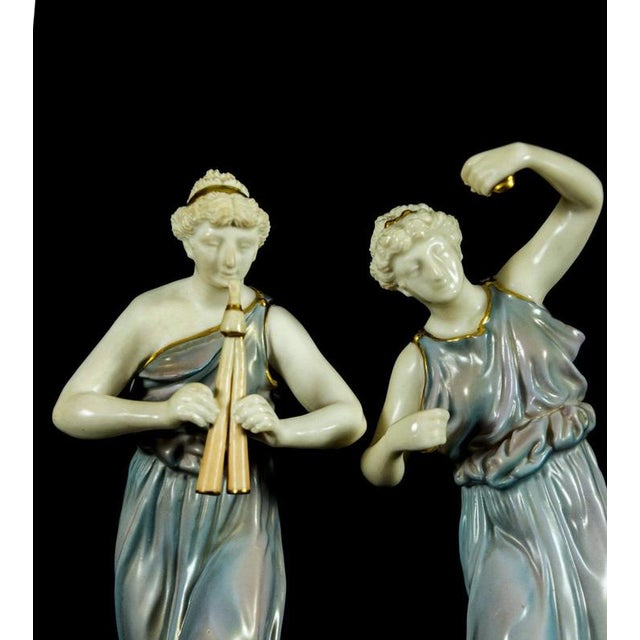 Greek Musicians by James Hadley for Royal Worcester, 1911, Set of 2 For Sale - Image 16 of 18