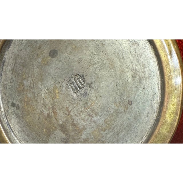 Antique Japanese Ginbari Red Foil Enamel Bird Bamboo Bronze Guilloche Vase Asian For Sale - Image 13 of 18