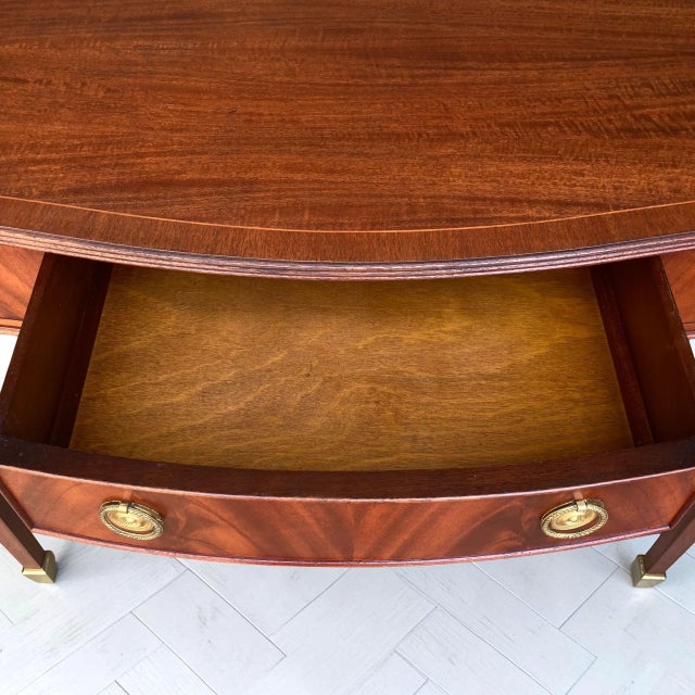 Vintage Federal Flame Mahogany Console Table | Server | Desk For Sale - Image 10 of 10