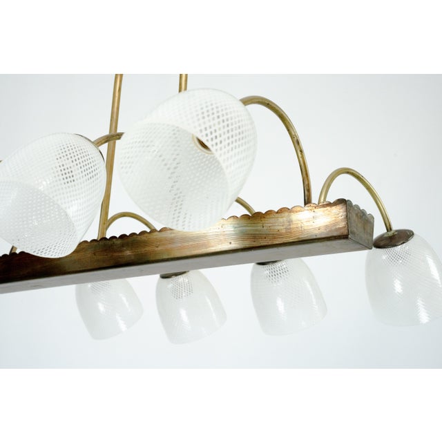 Mid-Century Modern Reticello Glass Chandelier from Venini, Italy, 1940s For Sale - Image 14 of 18