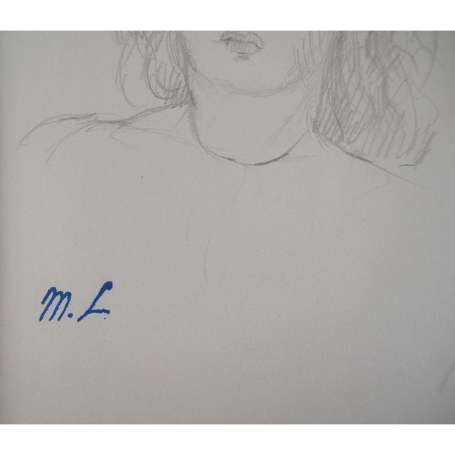 Marie Laurencin, Portrait of the Girl, Original Pencil Drawing For Sale - Image 3 of 5