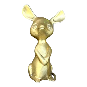 Vintage Boho Solid Brass Mouse