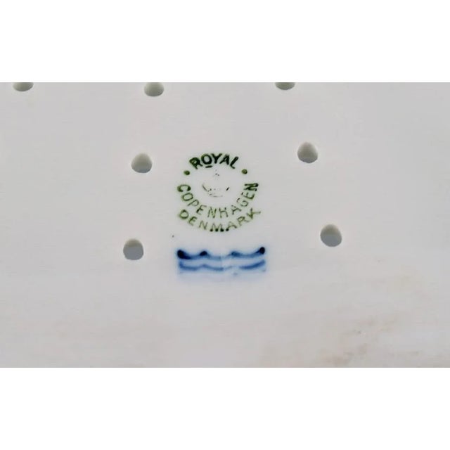Large Fauna Danica/ Flora Danica Porcelain Fish Strainer from Royal Copenhagen For Sale - Image 6 of 7