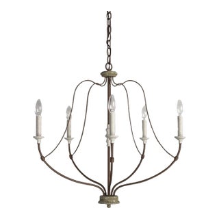Shoshanna Iron 5-Light Chandelier For Sale