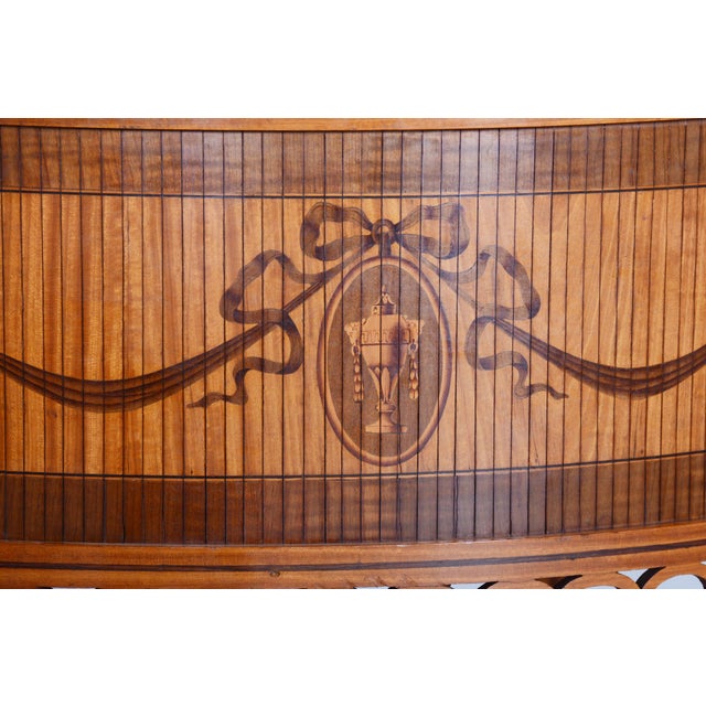 Biedermeier Side Table in Walnut and Maple Marquetry, 1850s For Sale - Image 10 of 12