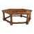 1970s Vintage Meiterranean Style Hexagonal Parquet Wood Coffee Table For Sale