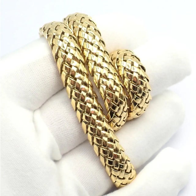 Vintage Tiffany & Co. Vannerie Basket Weave Yellow Gold Necklace For Sale - Image 13 of 17
