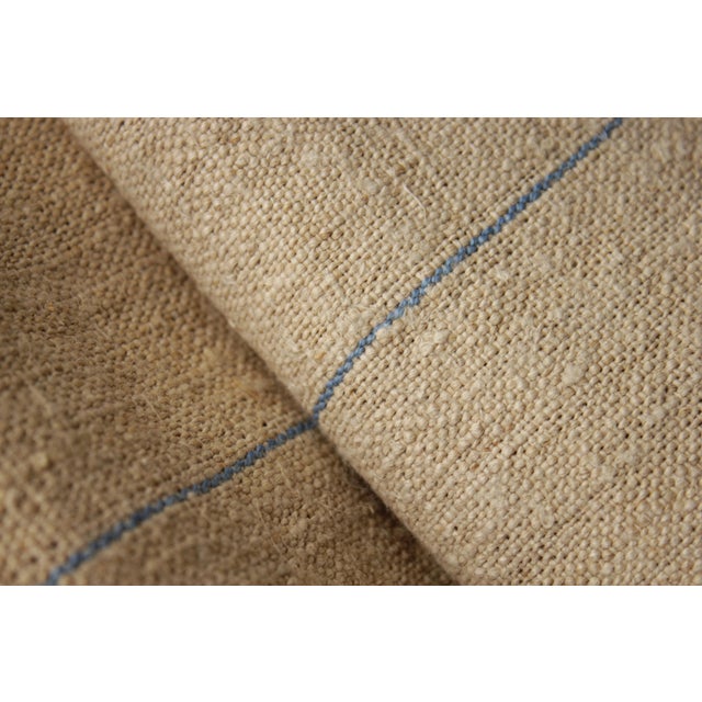 Grain Sack Fabric Bolt Rare Pale Blue Stripe Antique Homespun