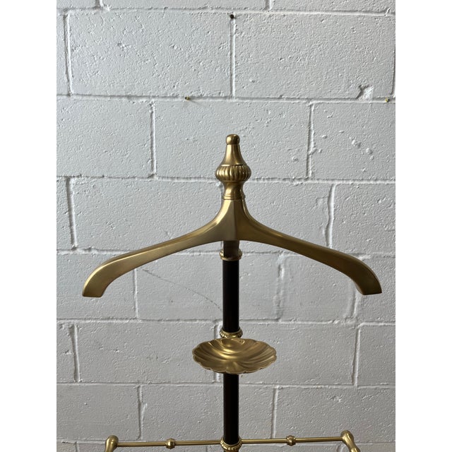 Mid Century Brass and Iron Valet For Sale - Image 10 of 12