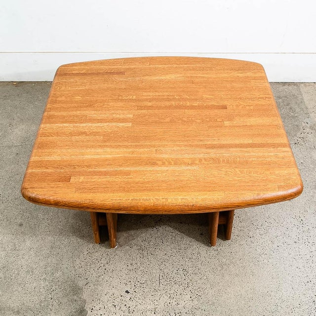 Wood 1960s Mid Century Danish Modern Side Table Solid Oak American Butcher Block Coffee Nm For Sale - Image 7 of 12