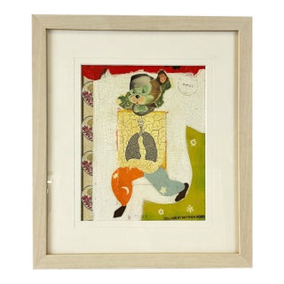 Contemporary Collage "Sleepy Breath" by Paris Matthew Rose For Sale