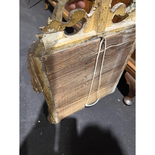 Antique Louis XVI Wooden Mirror For Sale - Image 3 of 4