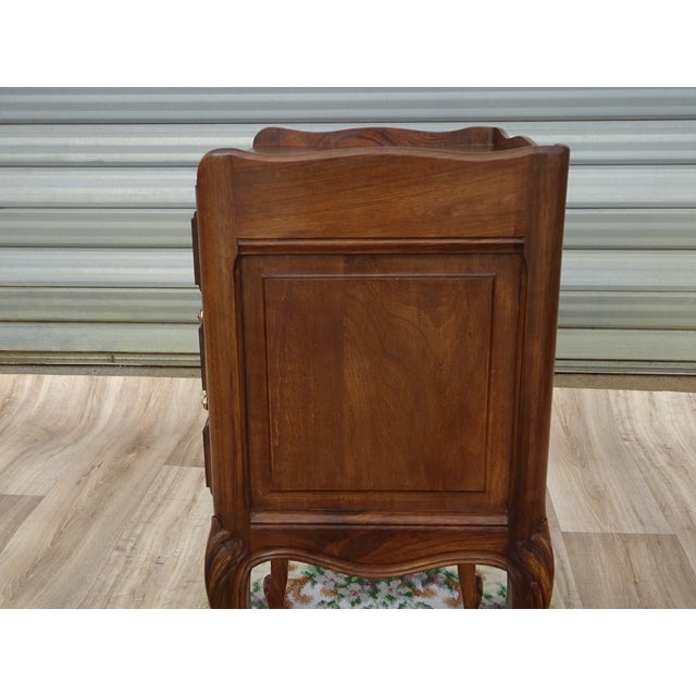 Louis XV Walnut Bedside Table, 1960s For Sale - Image 14 of 18