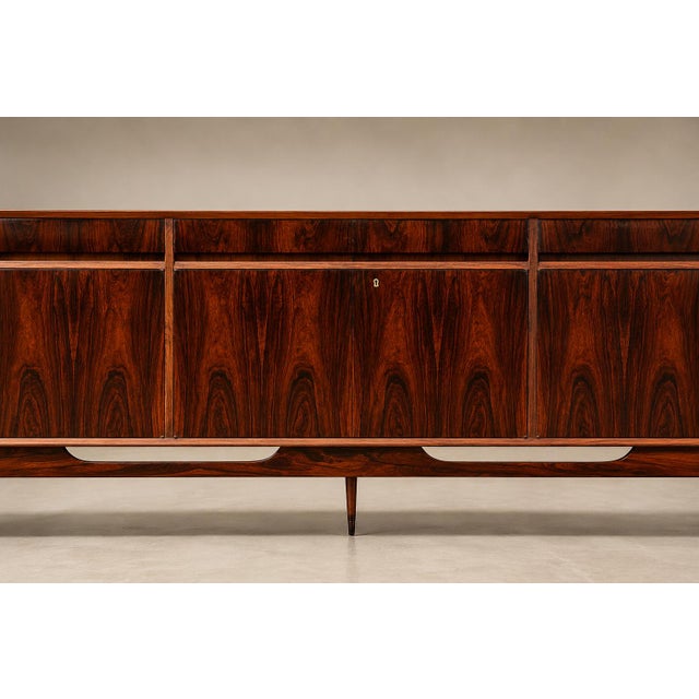 Giuseppe Scapinelli Rosewood Credenza With Brass Sabots, Brazilian Modern, 1950s For Sale - Image 18 of 18