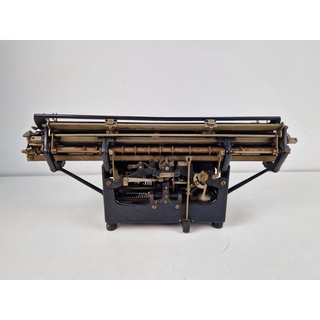 Metal Vintage German Truimph Typewriter in Metal and Steel, 1920 For Sale - Image 7 of 14