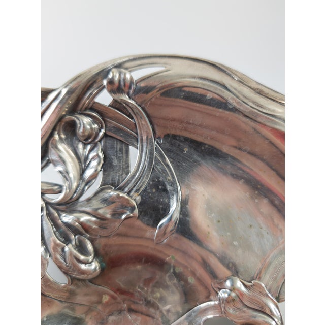 Early 20th Century Early 20th Century Art Nouveau Silver Bowl With Iris Flowers For Sale - Image 5 of 12